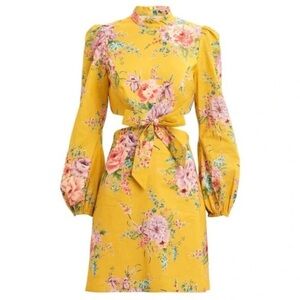 Zimmermann Zinnia Floral cut-out mini dress - yellow